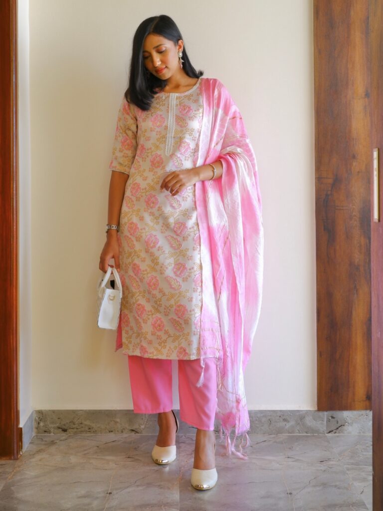 The Pongal vibe - Pink Salwar suit