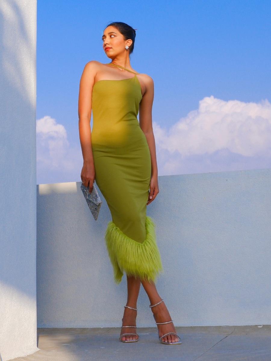 Green bodycon dress - Tahlia Suraj