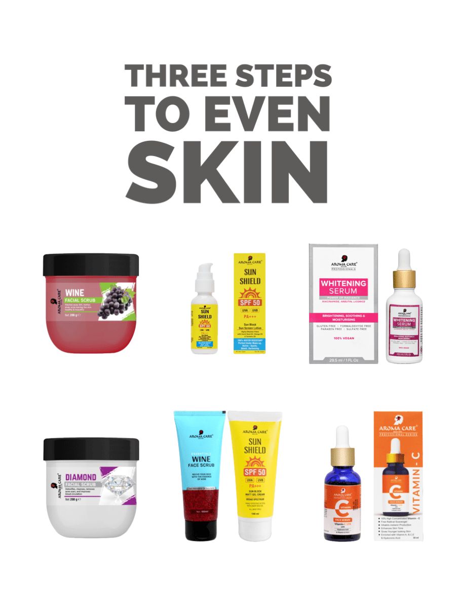 3 steps to even skin